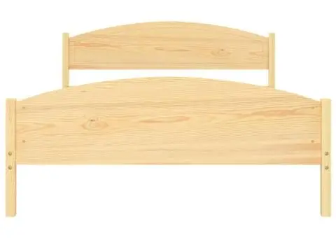 Cadru de pat, 140x200 cm, lemn masiv de pin - 4/5
