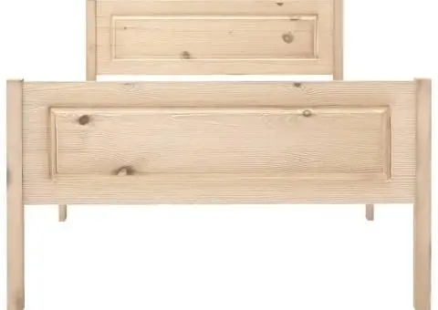 Cadru de pat, 100x200 cm, lemn masiv de pin - 3/5