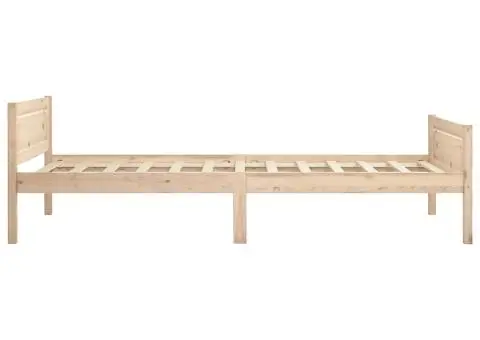 Cadru de pat, 100x200 cm, lemn masiv de pin - 4/5