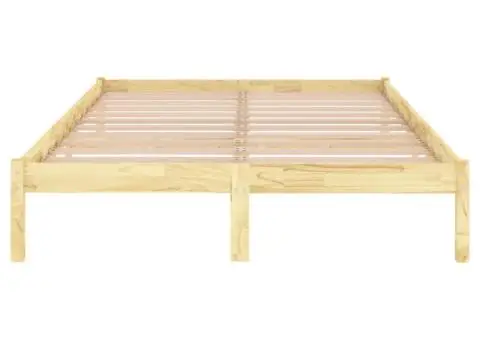 Cadru de pat mic dublu, 120x190 cm, lemn masiv - 4/5