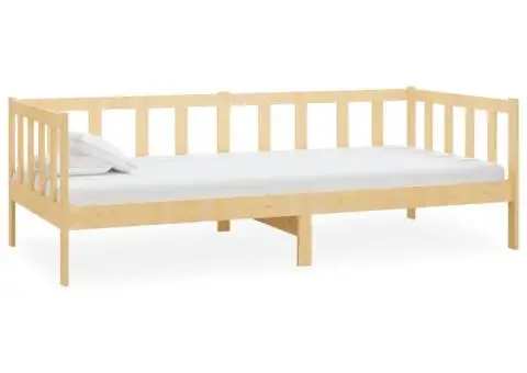 Pat de zi cu saltea, 90x200 cm, lemn masiv de pin - 4/5