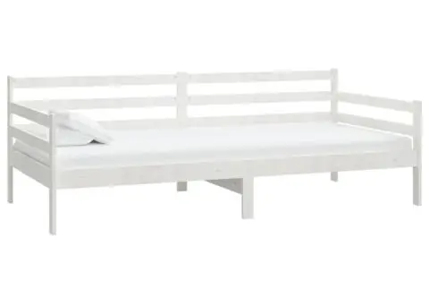 Pat de zi cu saltea, 90x200 cm, lemn masiv de pin - 3/5