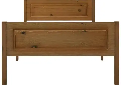 Cadru de pat, maro miere, 90x200 cm, lemn masiv de pin - 4/5