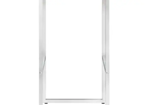 Scaune de bar, 4 buc., lemn masiv de acacia și oțel inoxidabil - 4/5