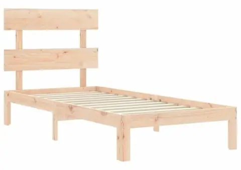 Cadru de pat fără saltea, 90x200 cm, lemn masiv pin - 5/5