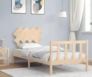 vidaXL Cadru de pat fără saltea, 90x200 cm, lemn masiv pin