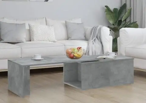 Măsuță de cafea, gri beton, 150 x 50 x 35 cm, lemn prelucrat - 1/5