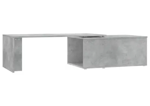 Măsuță de cafea, gri beton, 150 x 50 x 35 cm, lemn prelucrat - 2/5