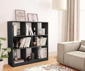 vidaXL Bibliotecă, gri, 97,5x29,5x100 cm, PAL