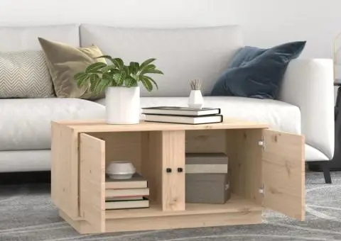 Măsuță de cafea, 80x50x40 cm, lemn masiv de pin - 3/5