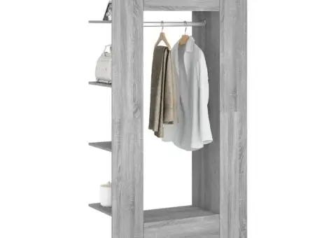 Dulapuri de hol, 2 buc., gri sonoma, lemn prelucrat - 4/5