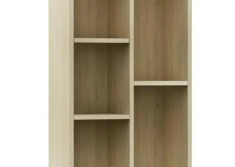 Bibliotecă/Dulap, stejar sonoma, 50x25x80 cm, lemn prelucrat - 2/5