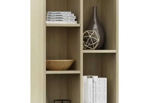 Bibliotecă/Dulap, stejar sonoma, 50x25x80 cm, lemn prelucrat - 3/5