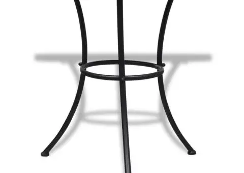 Masă de bistro, cărămiziu și alb, 60 cm, mozaic - 2/5