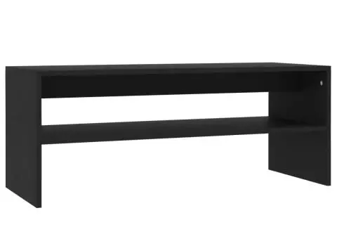 Măsuță de cafea, negru, 100x40x40 cm, lemn prelucrat - 2/5