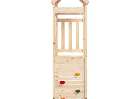 Turn joacă cu perete cățărare, 53x110x214 cm, lemn masiv de pin - 3/5