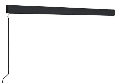 Copertină manuală tip casetă, albastru și alb, 450 x 300 cm - 4/5