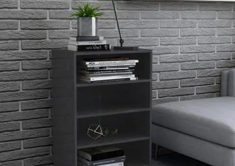 Servantă, gri extralucios, 57x35x90 cm, PAL - 1/5