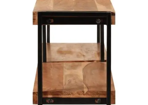 Comodă TV, 200x30x40 cm, lemn masiv de acacia - 3/5