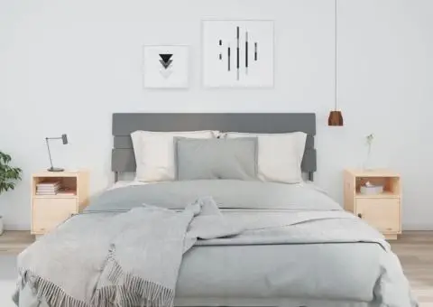 Noptiere, 2 buc, 40x34x55 cm, lemn masiv de pin - 1/5