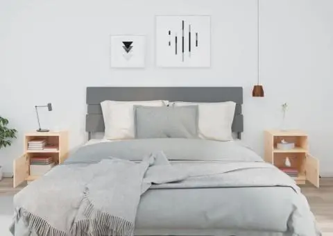 Noptiere, 2 buc, 40x34x55 cm, lemn masiv de pin - 3/5