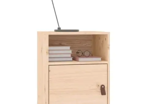 Noptiere, 2 buc, 40x34x55 cm, lemn masiv de pin - 4/5