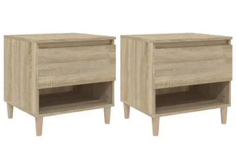 Noptiere, 2 buc., stejar sonoma, 50x46x50 cm, lemn prelucrat - 2/5