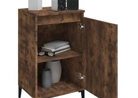 Noptiere, 2 buc., stejar afumat, 40x35x70 cm, lemn prelucrat - 4/5