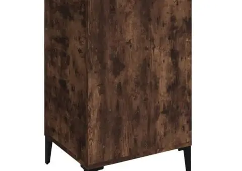 Noptiere, 2 buc., stejar afumat, 40x35x70 cm, lemn prelucrat - 5/5