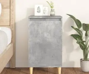 vidaXL Noptieră, gri beton, 40x35x70 cm, lemn prelucrat