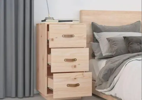 Noptieră, 40x40x75 cm, lemn masiv de pin - 3/5