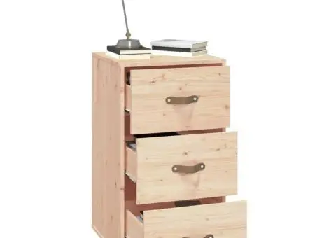 Noptieră, 40x40x75 cm, lemn masiv de pin - 4/5