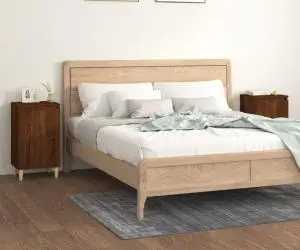 vidaXL Noptiere, 2 buc., stejar maro, 40x35x70 cm, lemn prelucrat