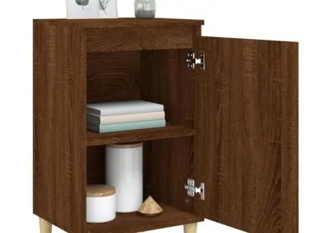 Noptiere, 2 buc., stejar maro, 40x35x70 cm, lemn prelucrat - 4/5