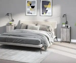vidaXL Noptiere, 2 buc., gri sonoma, 40x35x70 cm, lemn prelucrat