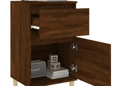 Noptieră, stejar maro, 40x35x70 cm - 5/5