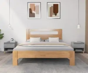 vidaXL Noptiere, 2 buc., gri sonoma, 50x46x50 cm, lemn prelucrat