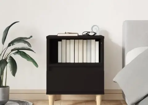 Noptiere, 2 buc., negru, 40x35x50 cm - 3/5