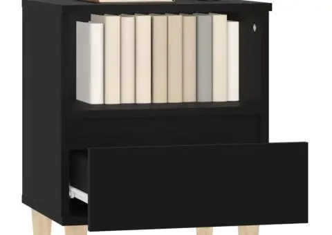 Noptiere, 2 buc., negru, 40x35x50 cm - 5/5