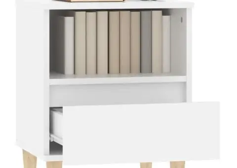 Noptiere, 2 buc., alb, 40x35x50 cm - 5/5