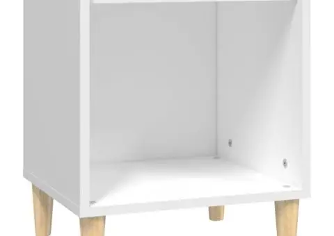 Noptieră, alb, 40x35x50 cm, lemn prelucrat - 2/5