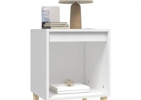 Noptieră, alb, 40x35x50 cm, lemn prelucrat - 4/5