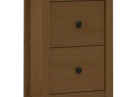 Noptieră, maro miere, 40x35x61,5 cm, lemn masiv de pin - 2/5