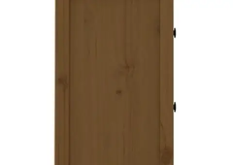 Noptieră, maro miere, 40x35x61,5 cm, lemn masiv de pin - 5/5