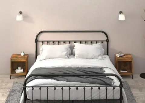 Noptiere, 2 buc., stejar fumuriu, 40x35x50 cm - 1/5