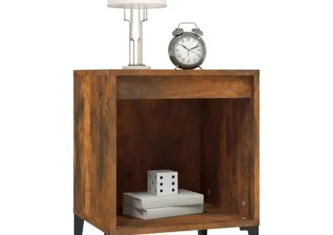 Noptiere, 2 buc., stejar fumuriu, 40x35x50 cm - 4/5