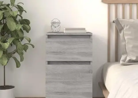 Noptieră, gri sonoma, 40x35x70 cm - 1/5