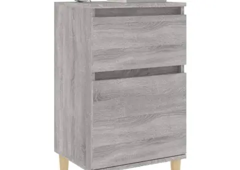 Noptieră, gri sonoma, 40x35x70 cm - 4/5