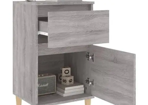 Noptieră, gri sonoma, 40x35x70 cm - 5/5