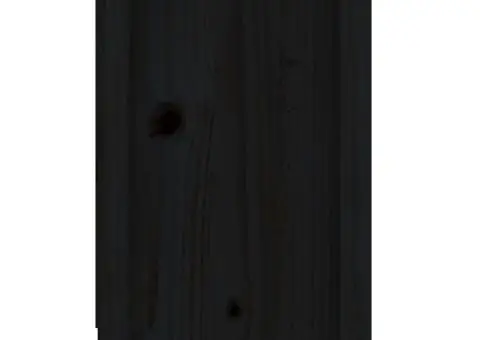 Noptiere, 2 buc., negru, 40x35x55 cm, lemn masiv de pin - 5/5